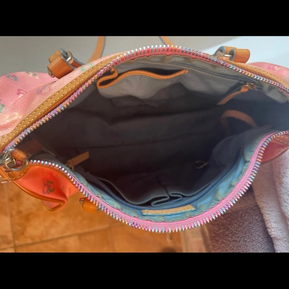 Multi color Dooney & Bourke rainbow monogram barrel handbag - Picture 8 of 8